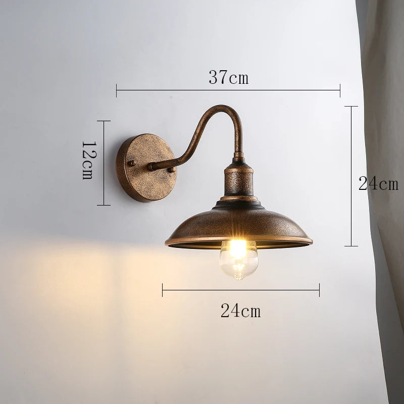 American Loft Vintage Lights Waterproof Outdoor Lights Retro Balcony Terrace Porch Courtyard Garden Light Bedside Bedroom Lamp