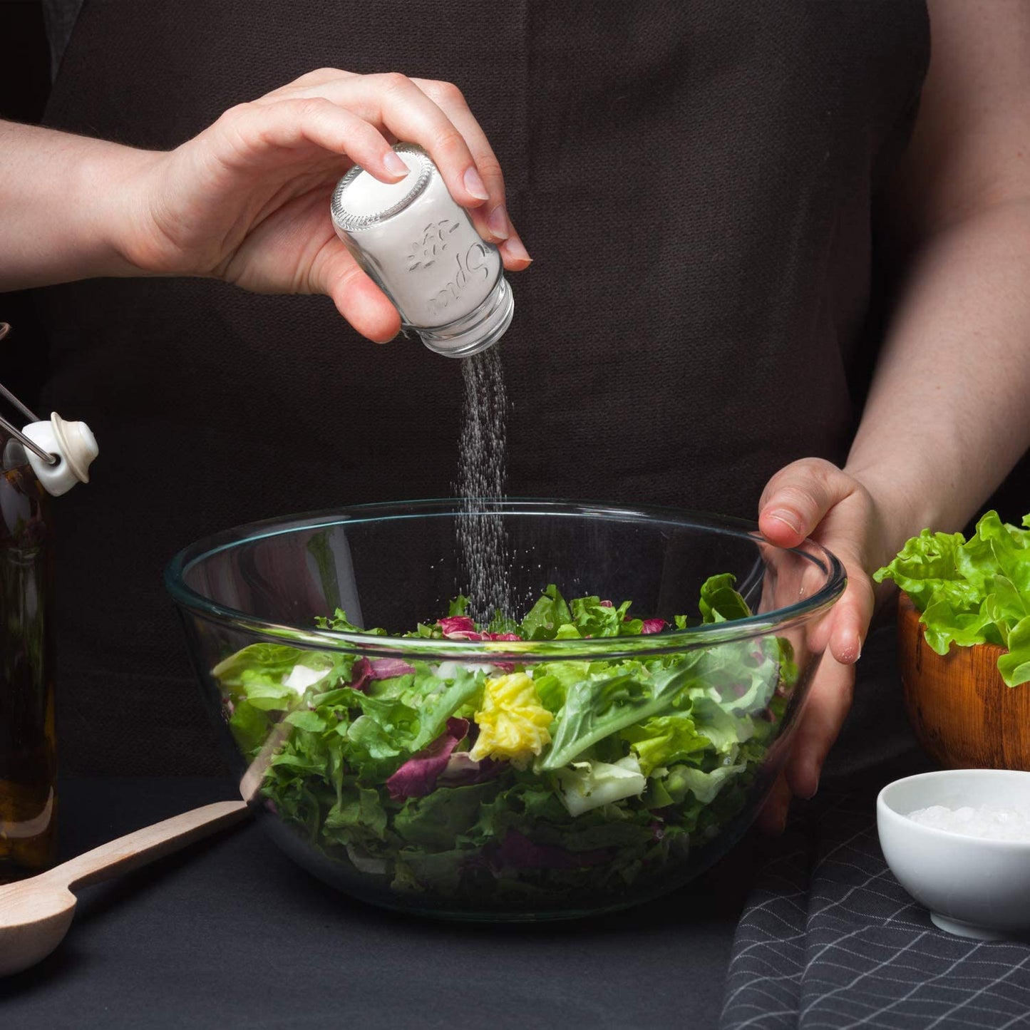 14-Piece Glass Mason Spice Jar Set with Labels - 4 oz Empty Spice Bottles with Shaker Lids and Airtight Metal Caps - Includes Chalk Marker and Collapsible Funnel for Herbs, Spices, Jams, and Crafts