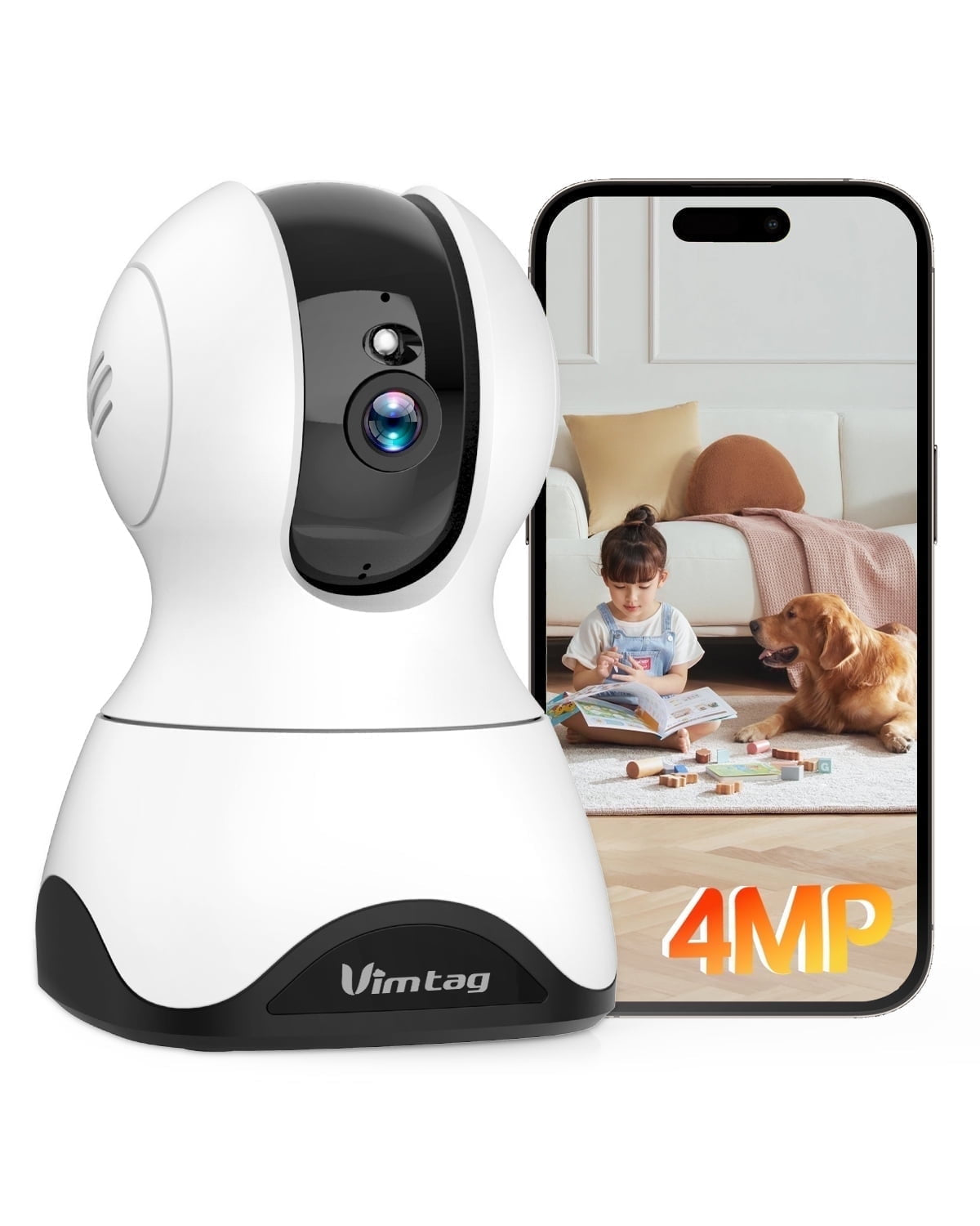 2.5K Pet Camera, 5G/2.4G Wifi Cameras for Home Security, 360° Pan/Tilt Indoor Camera for Dog/Cat, Baby Monitor, Phone App, Motion Tracking & Alerts, Night Vision, Two-Way Audio, Support Alexa