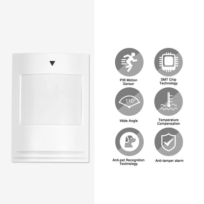 Anti-Pet PIR Motion Sensor Wall Hanging Wired Alarm Dual Infrared Detector Pet Immune for Home Burglar Security Alarm System