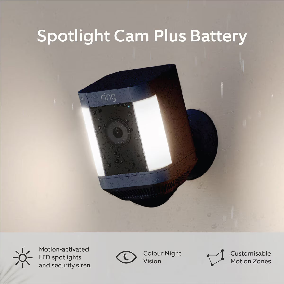 Battery Spotlight Cam plus in Black - 2 Pack