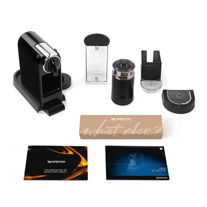 Nespresso by  Citiz Capsule Coffee Machine & Aeroccino Milk Frother, Black