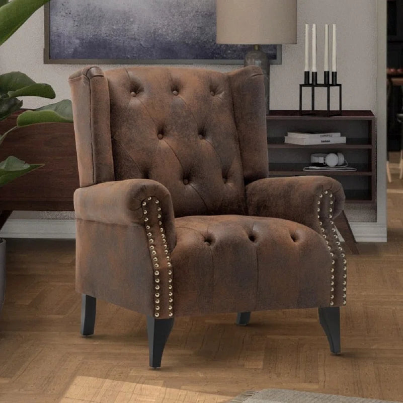Microsuede Wingback Chair