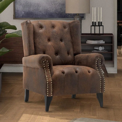 Microsuede Wingback Chair