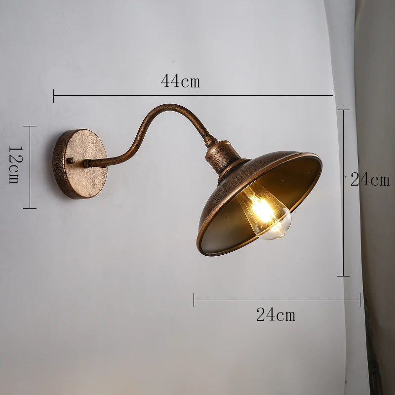 American Loft Vintage Lights Waterproof Outdoor Lights Retro Balcony Terrace Porch Courtyard Garden Light Bedside Bedroom Lamp