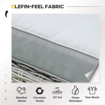 5 Pcs Outdoor Garden Rattan Sofa Lounge Footstool Cooler Bar Coffee Table Set