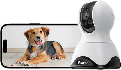 2.5K Pet Camera, 5G/2.4G Wifi Cameras for Home Security, 360° Pan/Tilt Indoor Camera for Dog/Cat, Baby Monitor, Phone App, Motion Tracking & Alerts, Night Vision, Two-Way Audio, Support Alexa
