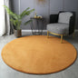 Gray Coral Velvet Carpet round for Home Living Room Coffee Table Floor Rug Short Plush Foot Mat Children'S Play Crawling Carpets