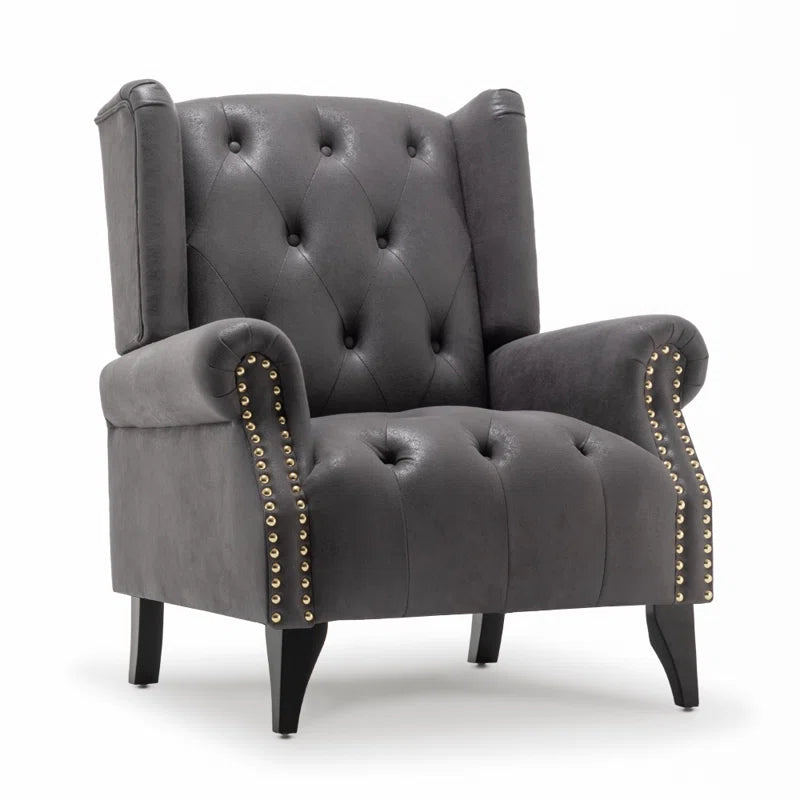 Microsuede Wingback Chair