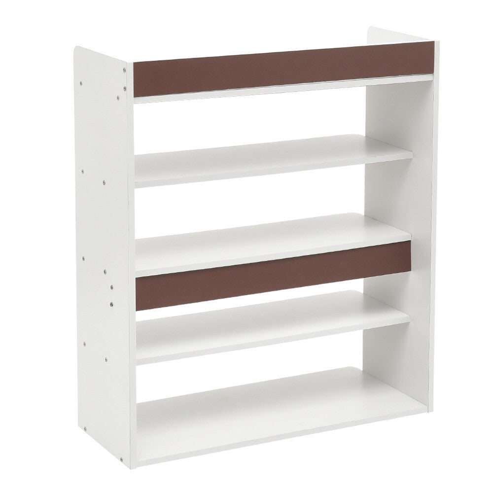 5-8 Tier White Wooden Hallway Shoe Rack Open Shelves Shoe Cabinet Storage Unit