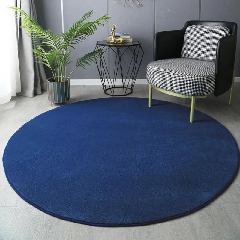 Gray Coral Velvet Carpet round for Home Living Room Coffee Table Floor Rug Short Plush Foot Mat Children'S Play Crawling Carpets