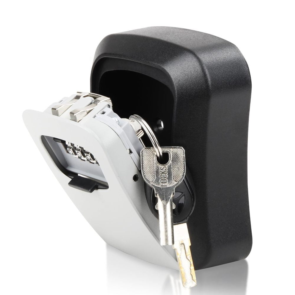 Wall Mounted Key Safe - 4 Digits Combination Key Safe Outdoor Key Lock Box UK