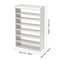 5-8 Tier White Wooden Hallway Shoe Rack Open Shelves Shoe Cabinet Storage Unit
