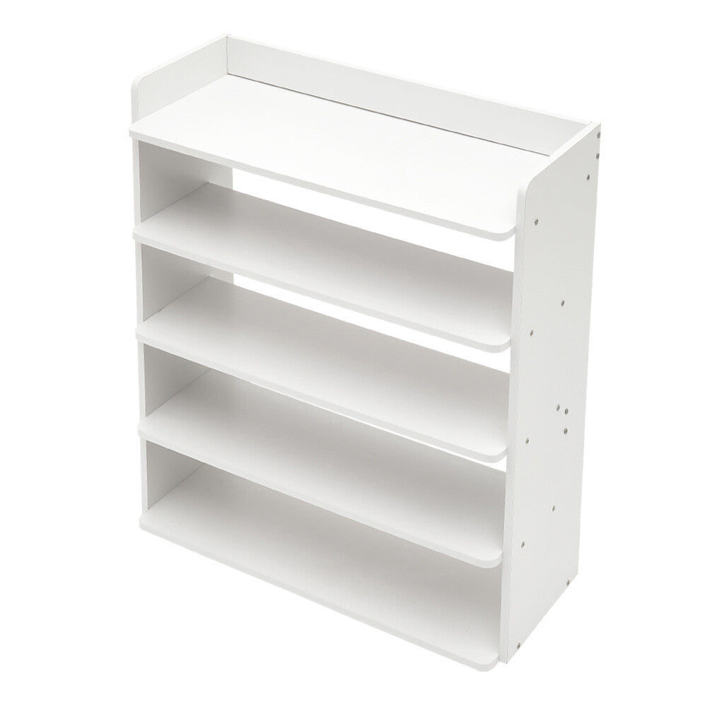 5-8 Tier White Wooden Hallway Shoe Rack Open Shelves Shoe Cabinet Storage Unit