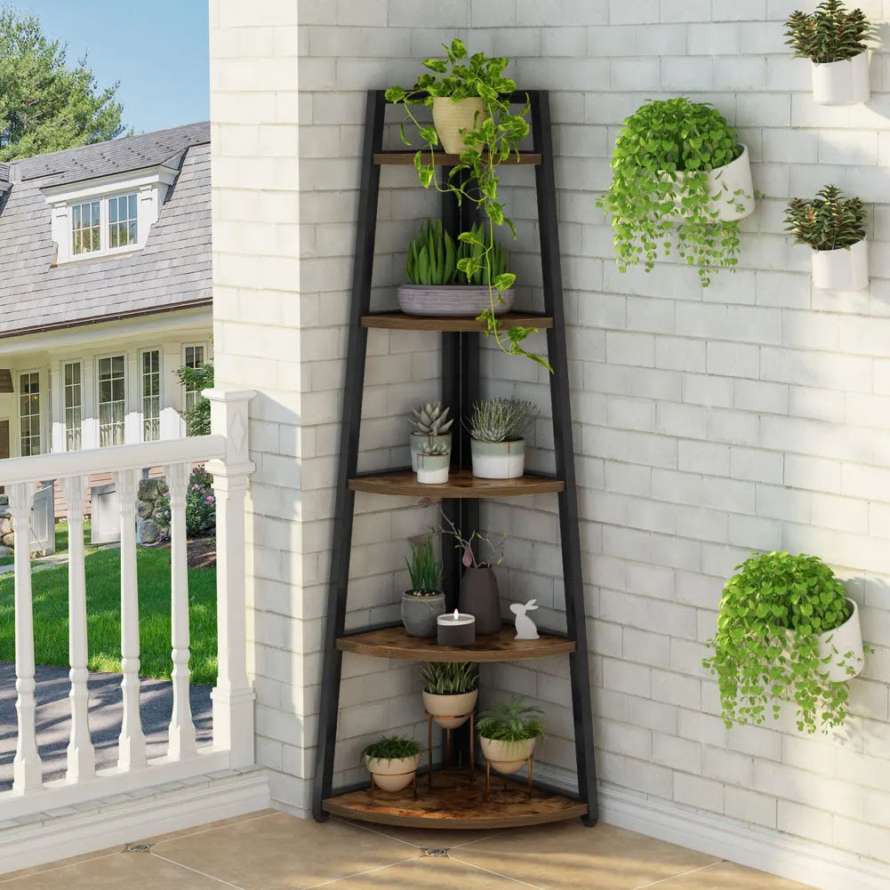 Bookcase Corner Book Shelf Rack Wood Bookshelf Storage Shelves